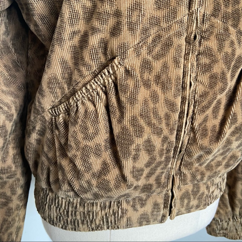 Stussy ladies 12 leopard biker military jacket Y2K - Picture 4 of 12
